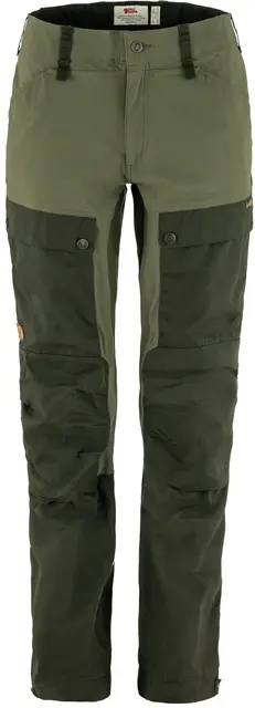 Fjällräven Keb Trousers Curved W 34/R Turbukse til dame DeepForest/LaurelGreen 