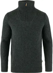 Fj&#228;llr&#228;ven &#214;vik Half Zip Knit M L Tidl&#248;s ullgenser til herre i dark grey