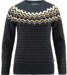 Fj&#228;llr&#228;ven &#214;vik Knit Sweater W Navy L Vakker genser til dame i myk og varm ull