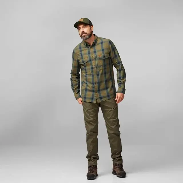 Fjällräven Lappland Mesh Shirt M L Laurel Green-Dark Sand, herre 