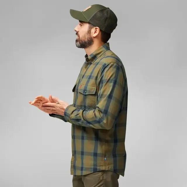 Fjällräven Lappland Mesh Shirt M L Laurel Green-Dark Sand, herre 