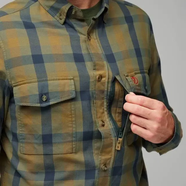 Fjällräven Lappland Mesh Shirt M L Laurel Green-Dark Sand, herre 