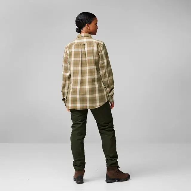 Fjällräven Lappland Mesh Shirt W L Light Olive-Indigo Blue, dame 