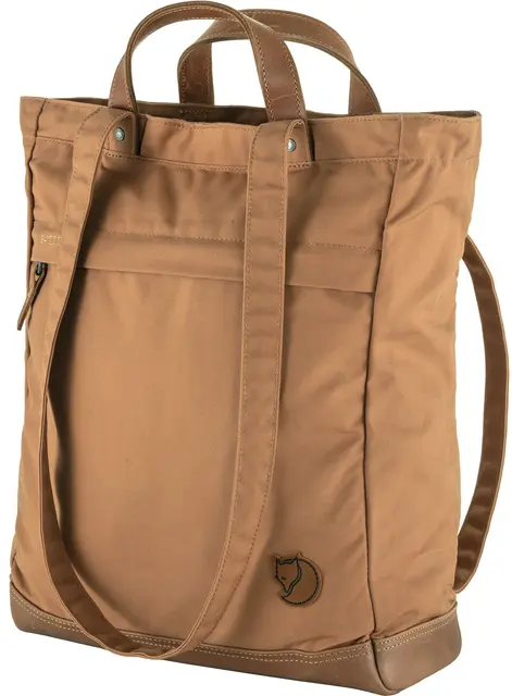 Fjällräven Totepack No. 2 Khaki Dust Praktisk slitesterk veske med skinnbunn 