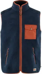 Fj&#228;llr&#228;ven Vardag Pile Fleece Vest M L Navy-Autumn Leaf, herre