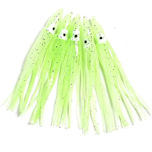 Fladen Octopus Luminous 6cm 5-pack grønn UV blekksprut 