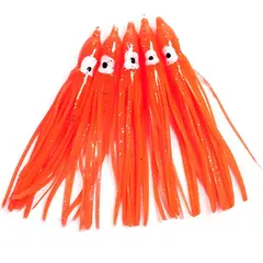 Fladen Octopus Red 6cm 5-pack r&#248;d UV blekksprut