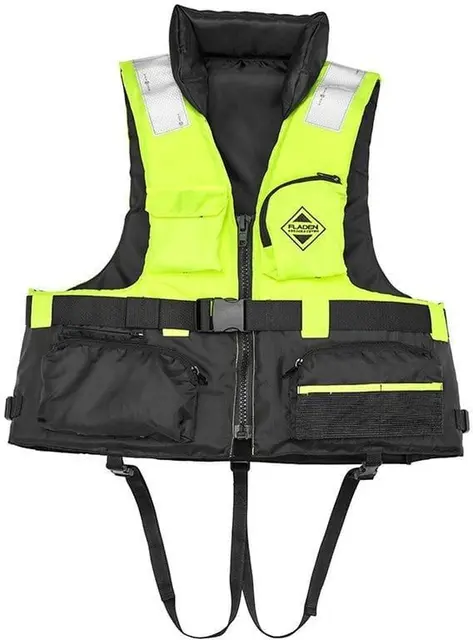 Fladen Fiskeflytevest 833 Gul/Svart M 50-70kg 