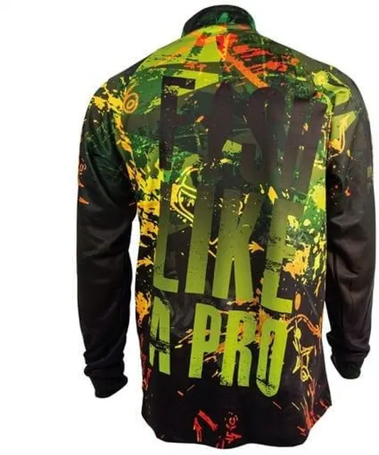 Fladen Pixel Pullover Perch S Langermet genser med half zip glidelås 