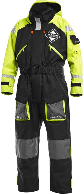 Fladen Flytedress 845XY Sort/Gul XXS Fantastisk funksjonalitet og kvalitet 