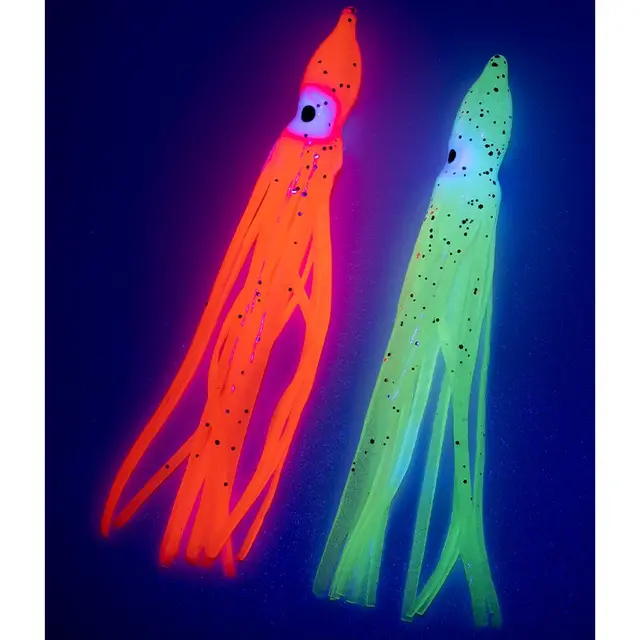 Fladen Octopus Luminous 6cm 5-pack grønn UV blekksprut 