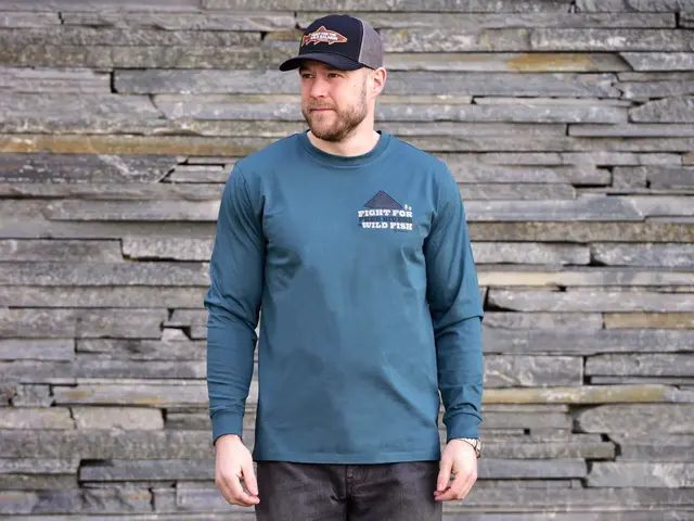 Frödin Free Rivers & Wild Fish LS M Earth Blue 