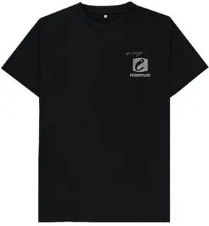 Fr&#246;din Organic Salmon Fishing Logo Tee Black