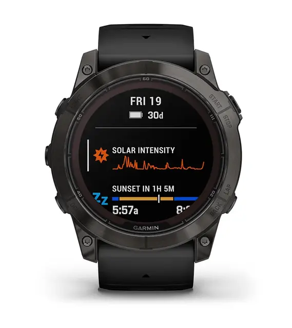 Garmin Fenix 7X Pro Sapphire Solar Sapphire Solar Edition, Karbongrå/sort 