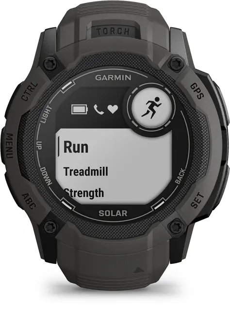Garmin Instinct 2X Solar Grafitt GPS smartklokke med LED-lykt 