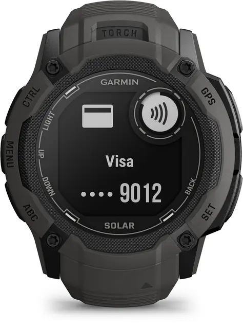 Garmin Instinct 2X Solar Grafitt GPS smartklokke med LED-lykt 