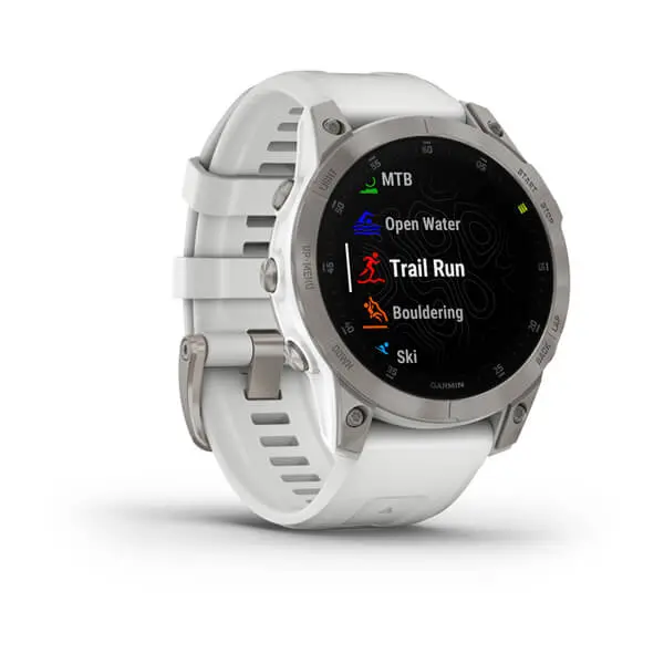 Garmin epix™ (Gen 2) Sapphire Hvit Titan GPS-klokke - 47 mm 