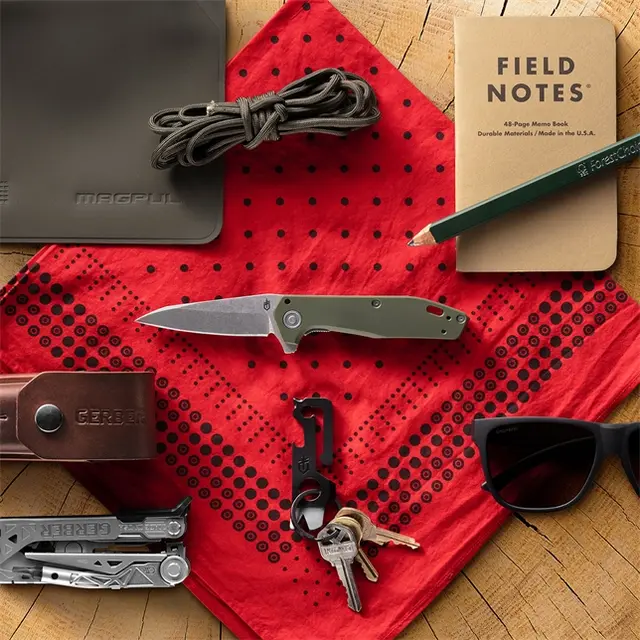 Gerber Fastball Flat Sage Foldekniv med belteklips og fingerflip 