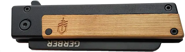 Gerber Quadrant Bamboo Foldekniv med bambus og fingerflip 