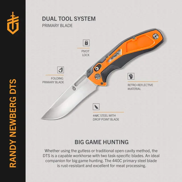 Gerber Randy Newberg DTS Foldekniv Foldekniv med to knivblader 