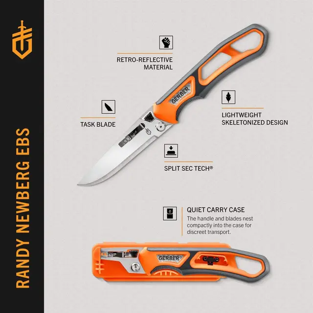 Gerber Randy Newberg Fixed EBS Jaktkniv med utskiftbare knivblader 