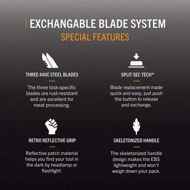 Gerber Randy Newberg Fixed EBS Jaktkniv med utskiftbare knivblader 