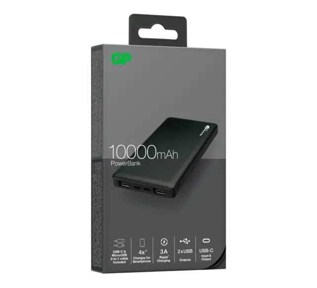 GP PowerBank Voyage 2.0 Black 10000 mAh, MP10MA 