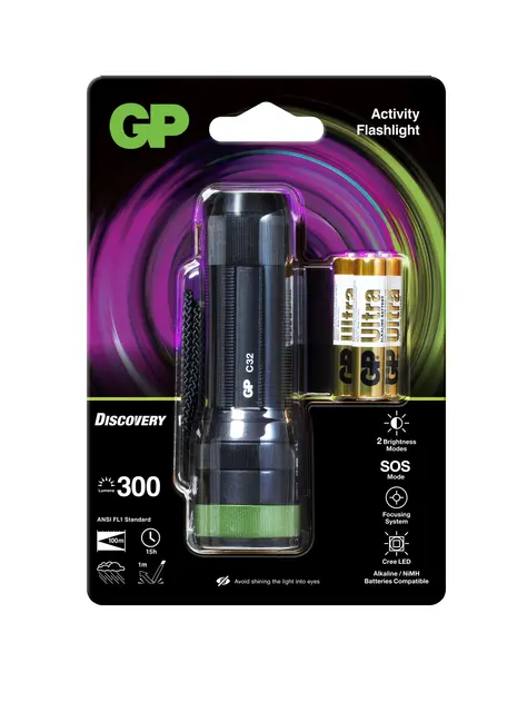 GP Discovery lommelykt, C32 300 Lumen 