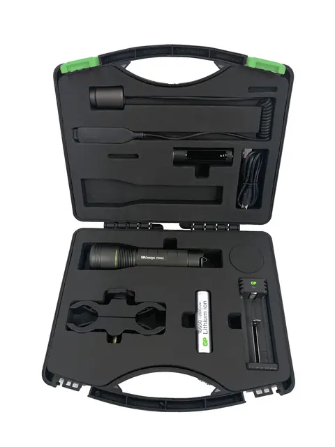 GP Design Jakttilbehør-sett AK02 Våpenfeste, Fjernbryter, Lommelykt 