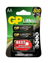 GP Lithium AA-batteri, 15LF-2U4 4-stk