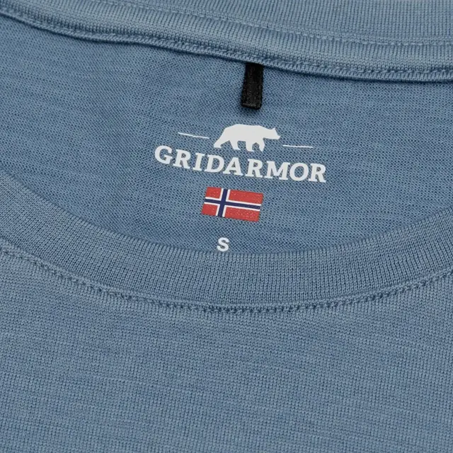 Gridarmor Larsnes Merino T-skjorte W L Blue Shadow 