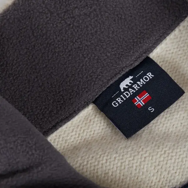 Gridarmor Snøkrystall Half Zip Ullgenser Navy/White S 