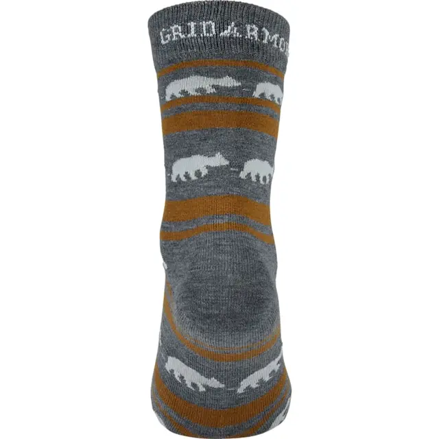 Gridarmor StripedBear Merino Socks 36-39 Grey/beige/white 