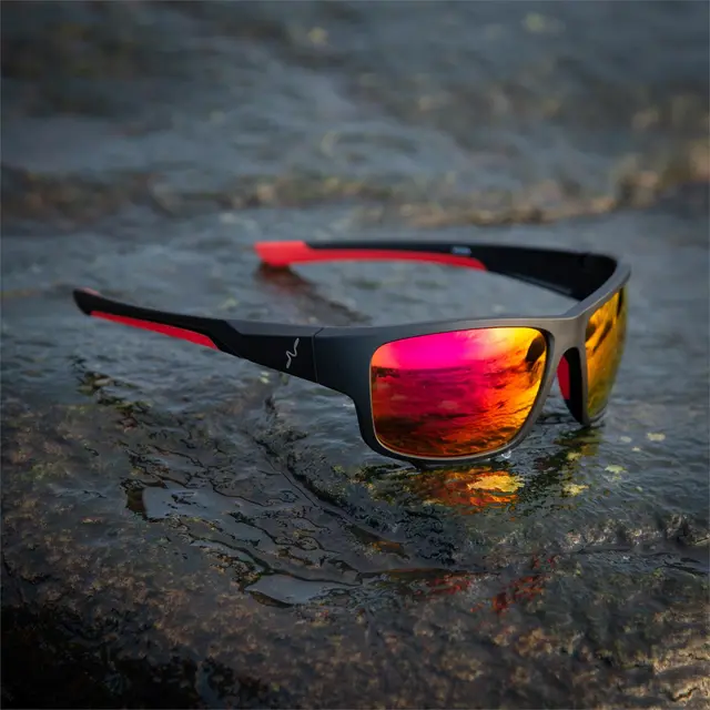 Guideline Experience Sunglasses Amber Lens, Red Revo Coating 