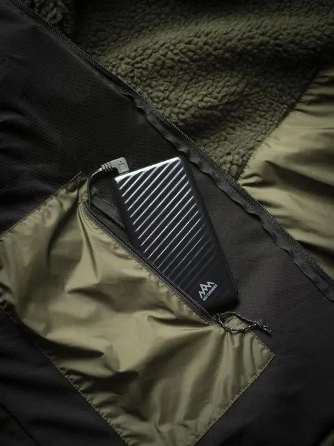 Heat Experience Pile Fleece Unisex XS Olive Green 