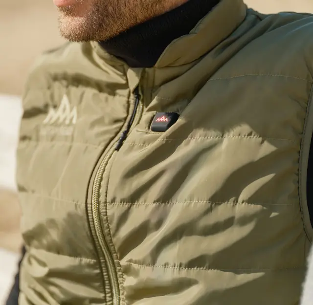 HeatX Heated Everyday Vest M Green S Lichen Green, herre 