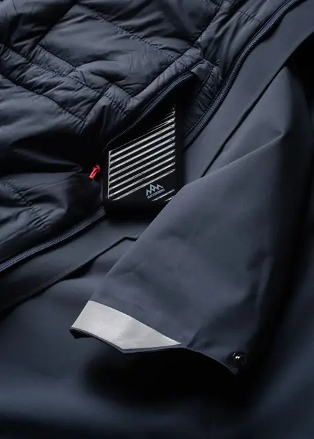 HeatX Heated Oslo Coat Womens Navy XS Allsidig jakke med elektrisk varme 