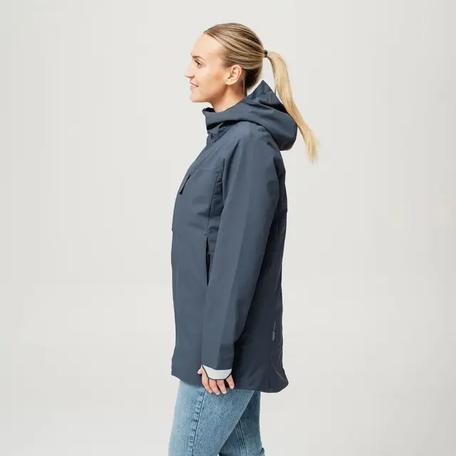 HeatX Heated Oslo Coat Womens Navy XS Allsidig jakke med elektrisk varme 