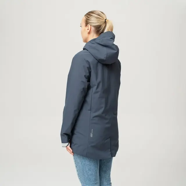 HeatX Heated Oslo Coat Womens Navy XS Allsidig jakke med elektrisk varme 