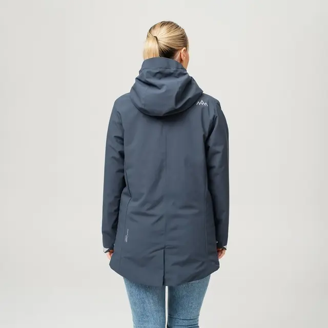 HeatX Heated Oslo Coat Womens Navy XS Allsidig jakke med elektrisk varme 
