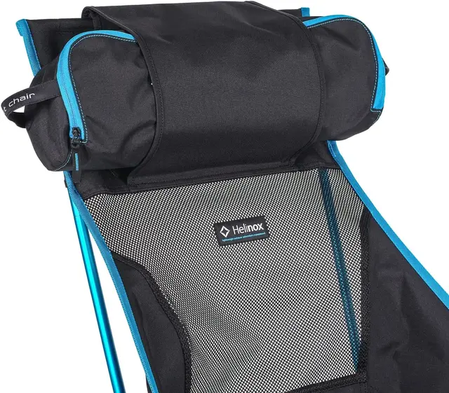 Helinox Beach Chair Black/Cyan Blue Superlett og kompakt stol for stranden 