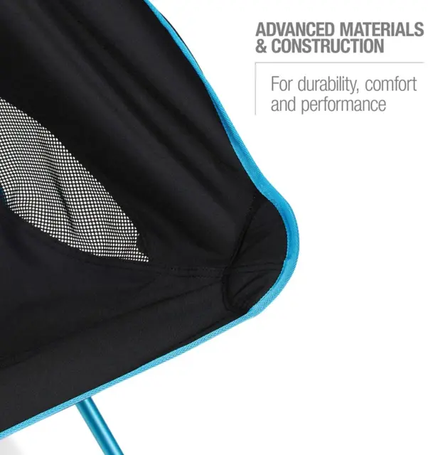 Helinox Savanna Chair Black/Blue Stol med høy rygg og bredere sete 