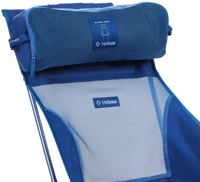 Helinox Sunset Chair Blue Block/Navy Høy og komfortabel stol 