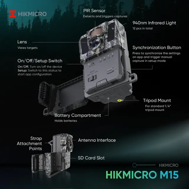 Hikmicro M15 4G Trail Camera Viltkamera med 4G og 10MP bilder 