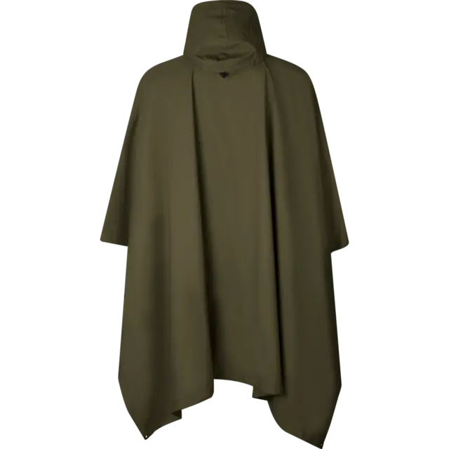 Seeland Taxus rain Poncho Pine Green Komprimerbar og vanntett regnponcho 