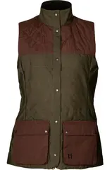 H&#228;rkila Retrieve Vest Olive/Burgundy 36 Slitesterk og vokset damevest
