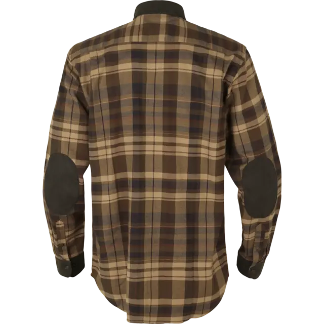 Härkila Pajala Skjorte Beige w/brown M Rutete skjorte i 100% bomull 