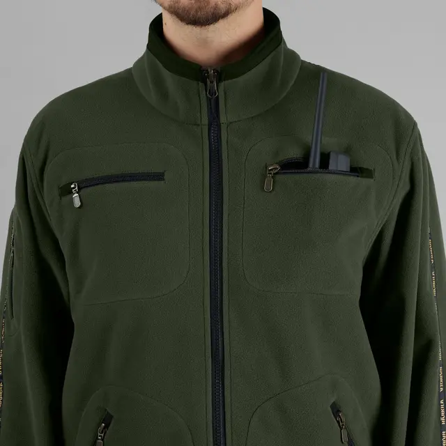 Härkila Kamko fleecejakke Grey/Green L Vendbar fleecjakke med Windstopper 