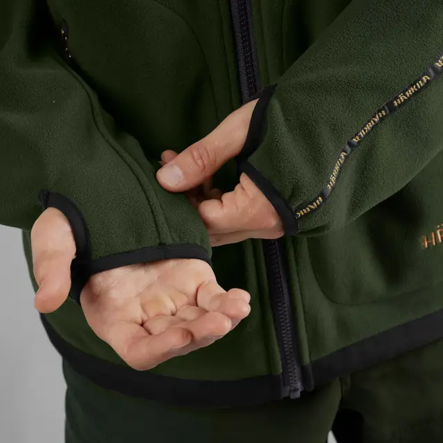 Härkila Kamko fleecejakke Grey/Green L Vendbar fleecjakke med Windstopper 
