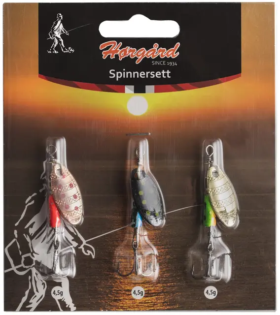 Hørgård Spinnersett 3-pack Spinnersett for ørret- og abborfiske 